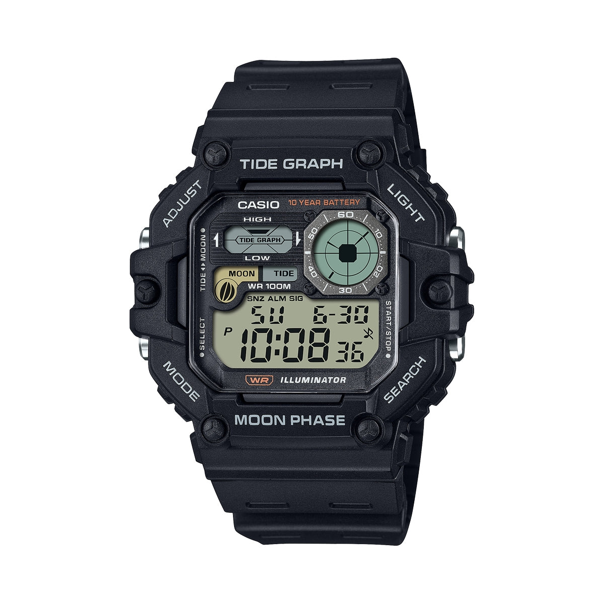 Orologio Casio WS-1700H-1AVEF Sportivo Fasi Lunari Marea