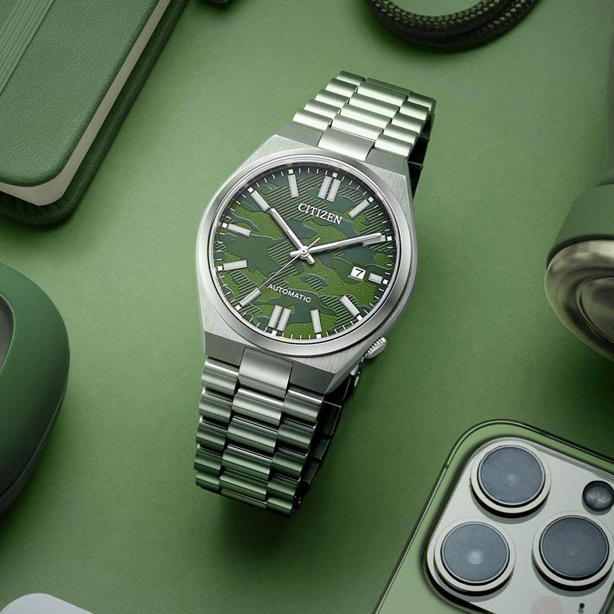 Orologio Citizen Automatico NJ0159-86X Tsuyosa Bicolore Verde