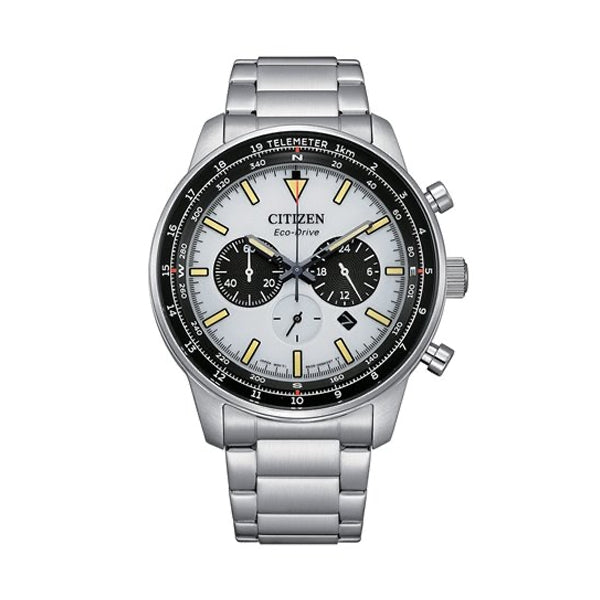 Orologio Citizen CA4500-91A Eco-Drive Crono Bianco Vintage