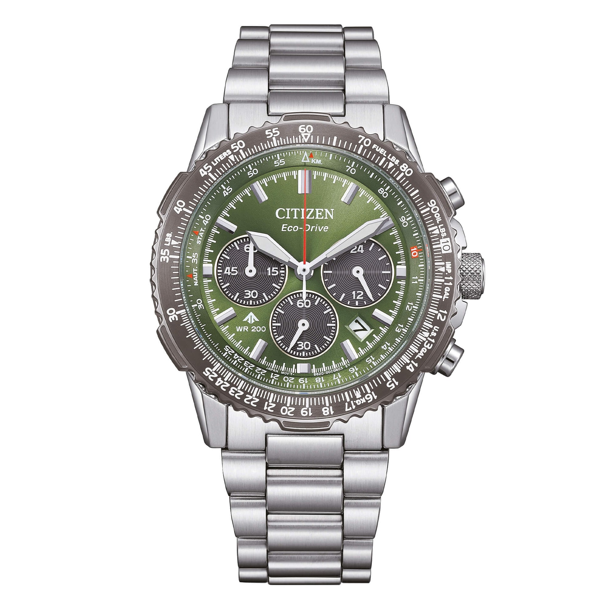 Orologio Citizen CA4664-60W Eco-Drive Cronografo Verde Panda