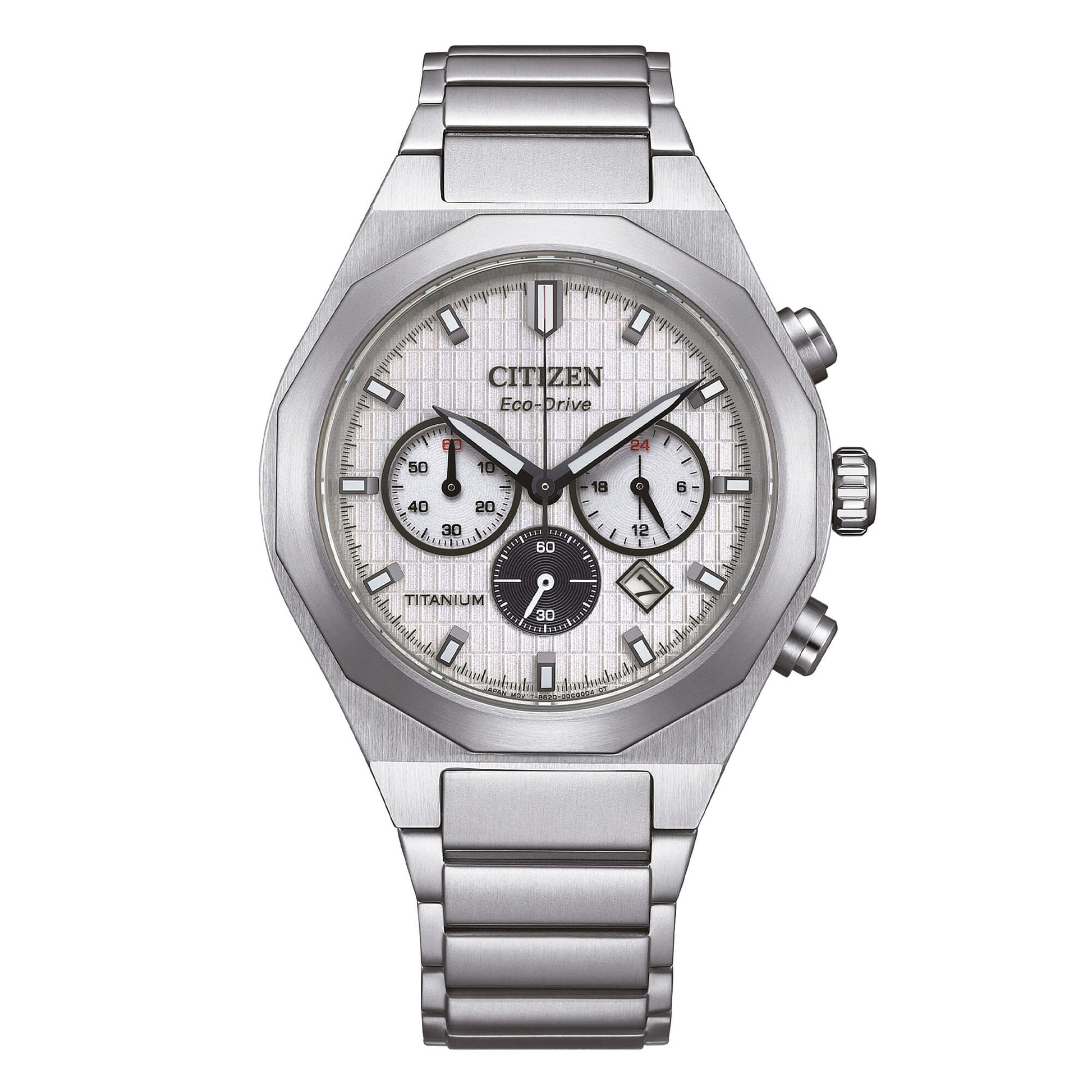Orologio Citizen CA4690-51A Eco-Drive Cronografo Acciaio Bianco