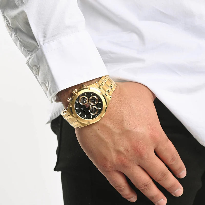 Orologio Cronografo Guess Uomo in Tono Oro Giallo GW0260G2