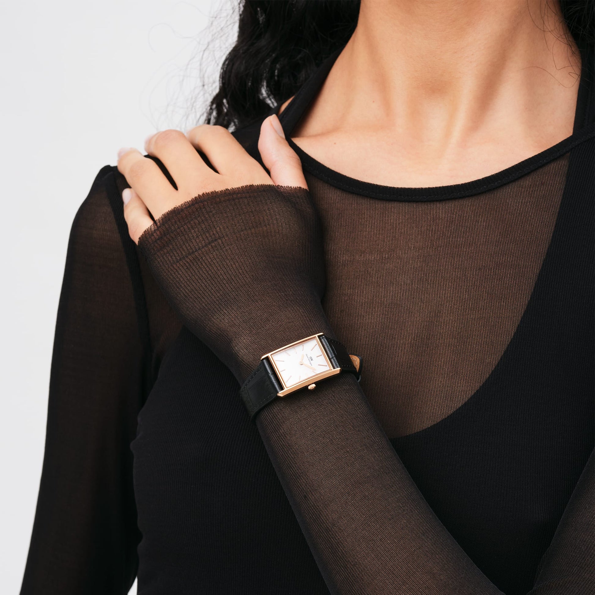 Daniel Wellington Women's Watch Bound Black Crocodile Dw00100693