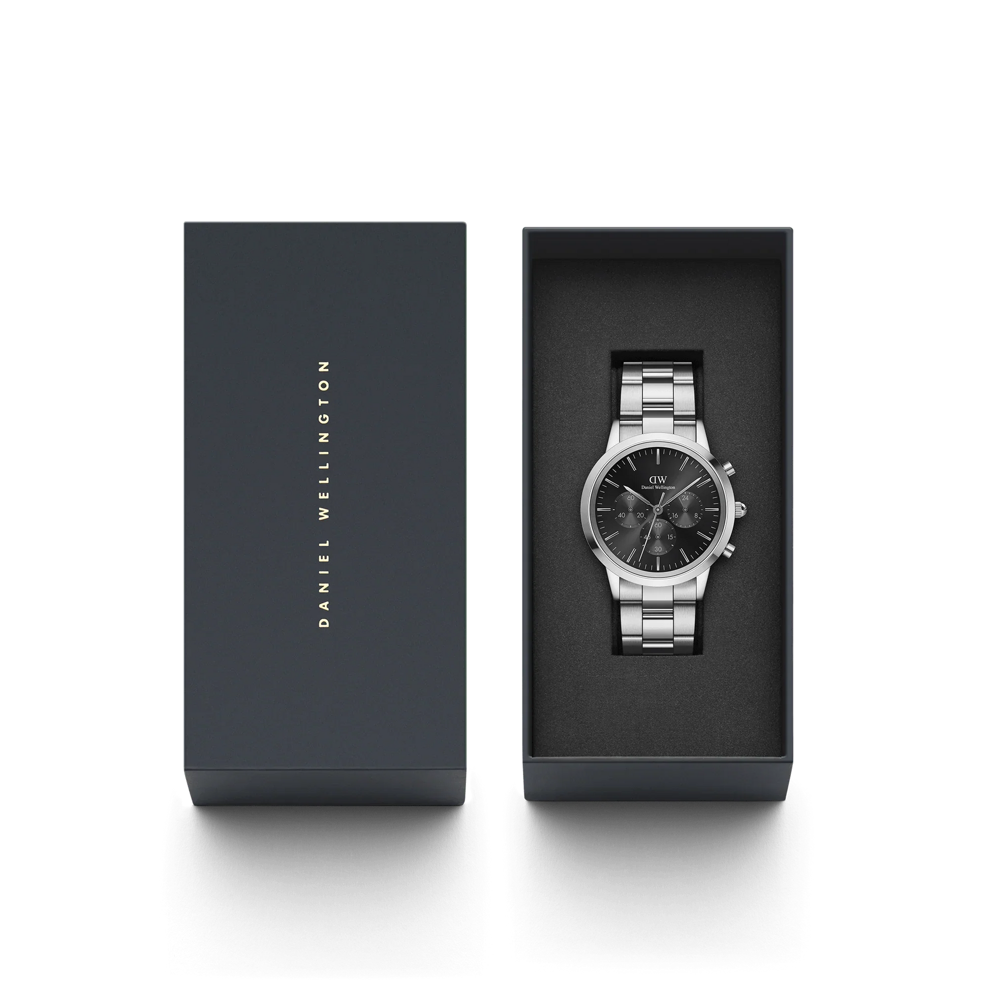 Daniel Wellington Iconic Chronograph Link Onyx S Dw00100645 watch