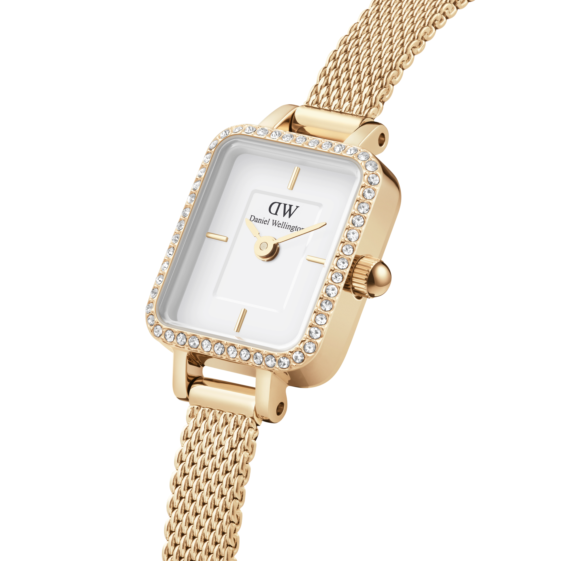 Daniel Wellington Quadro Mini Lumine Bezel Gold Watch Dw00100730