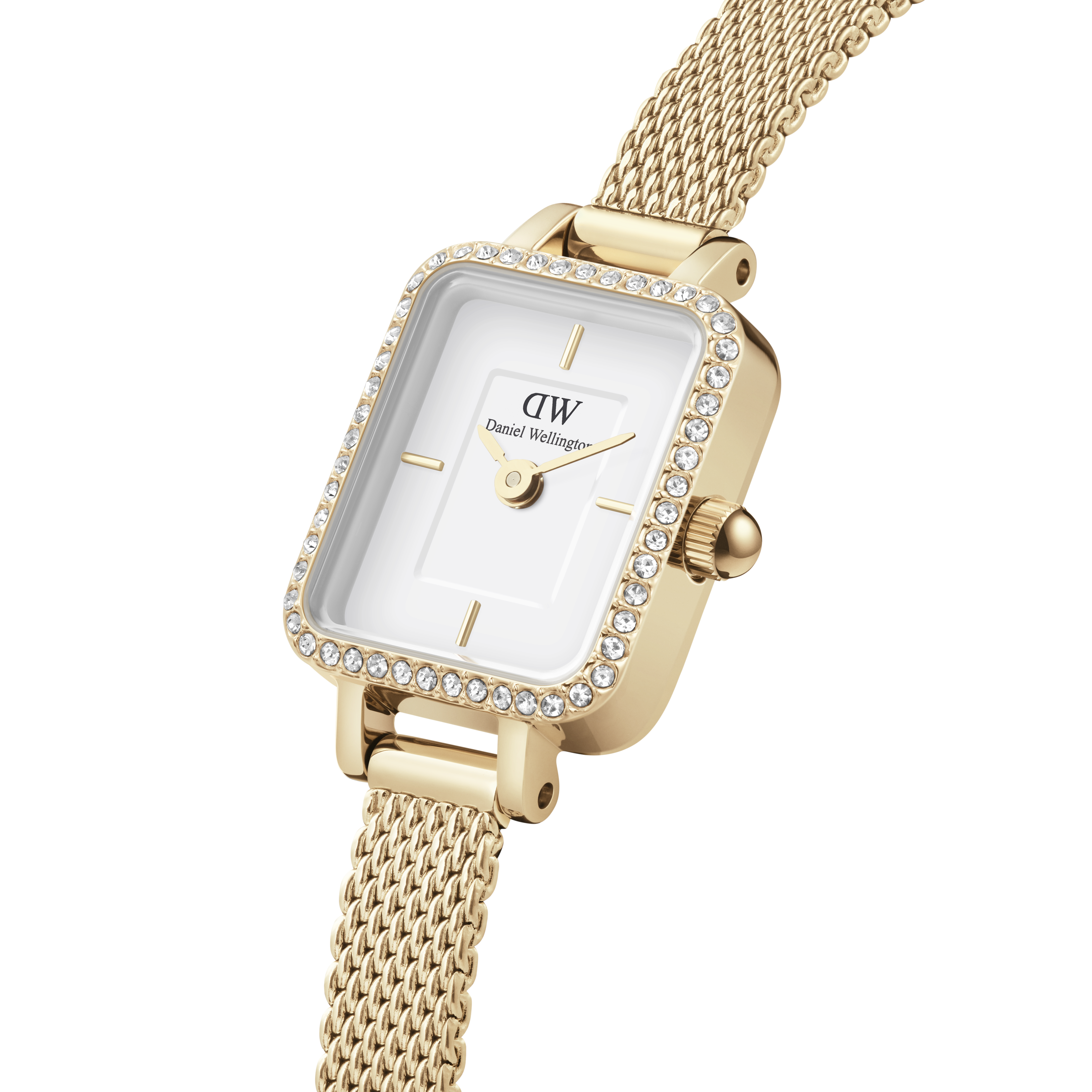 Daniel Wellington Quadro Mini Lumine Bezel Gold Watch Dw00100730