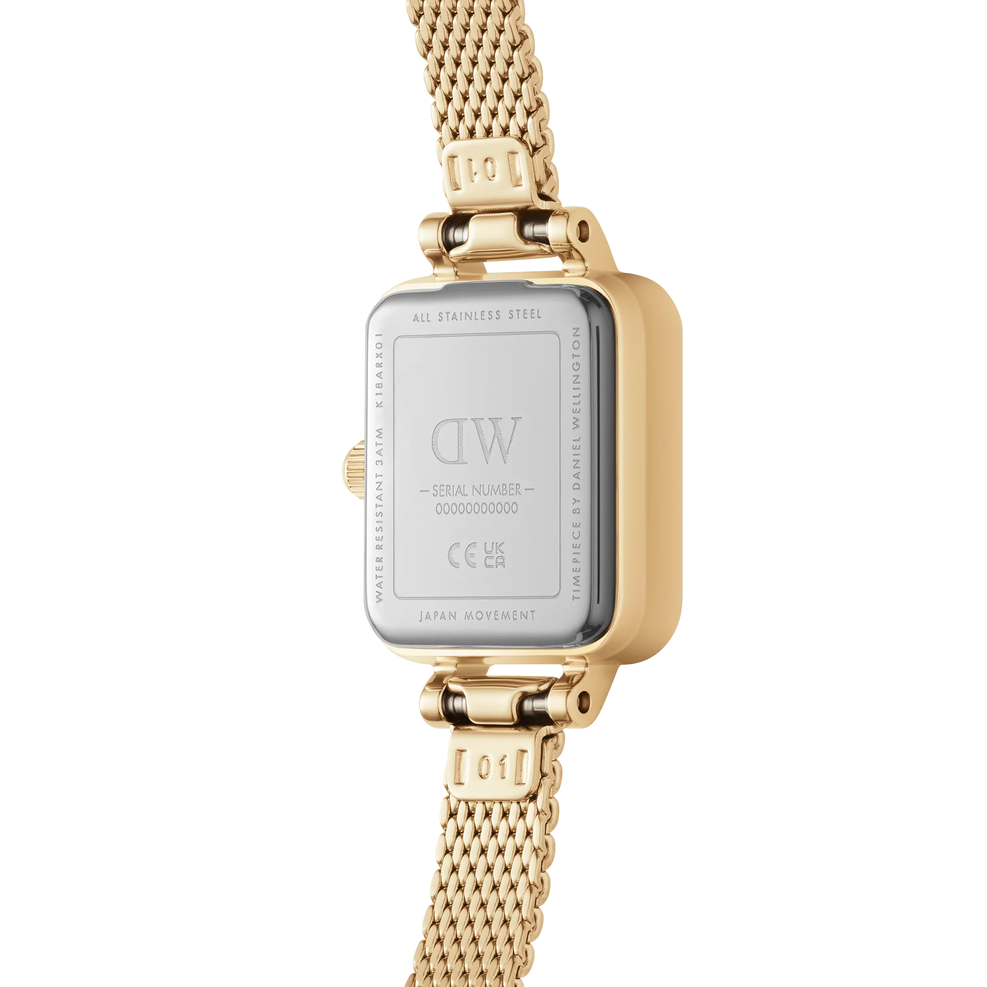 Daniel Wellington Quadro Mini Lumine Bezel Gold Watch Dw00100730