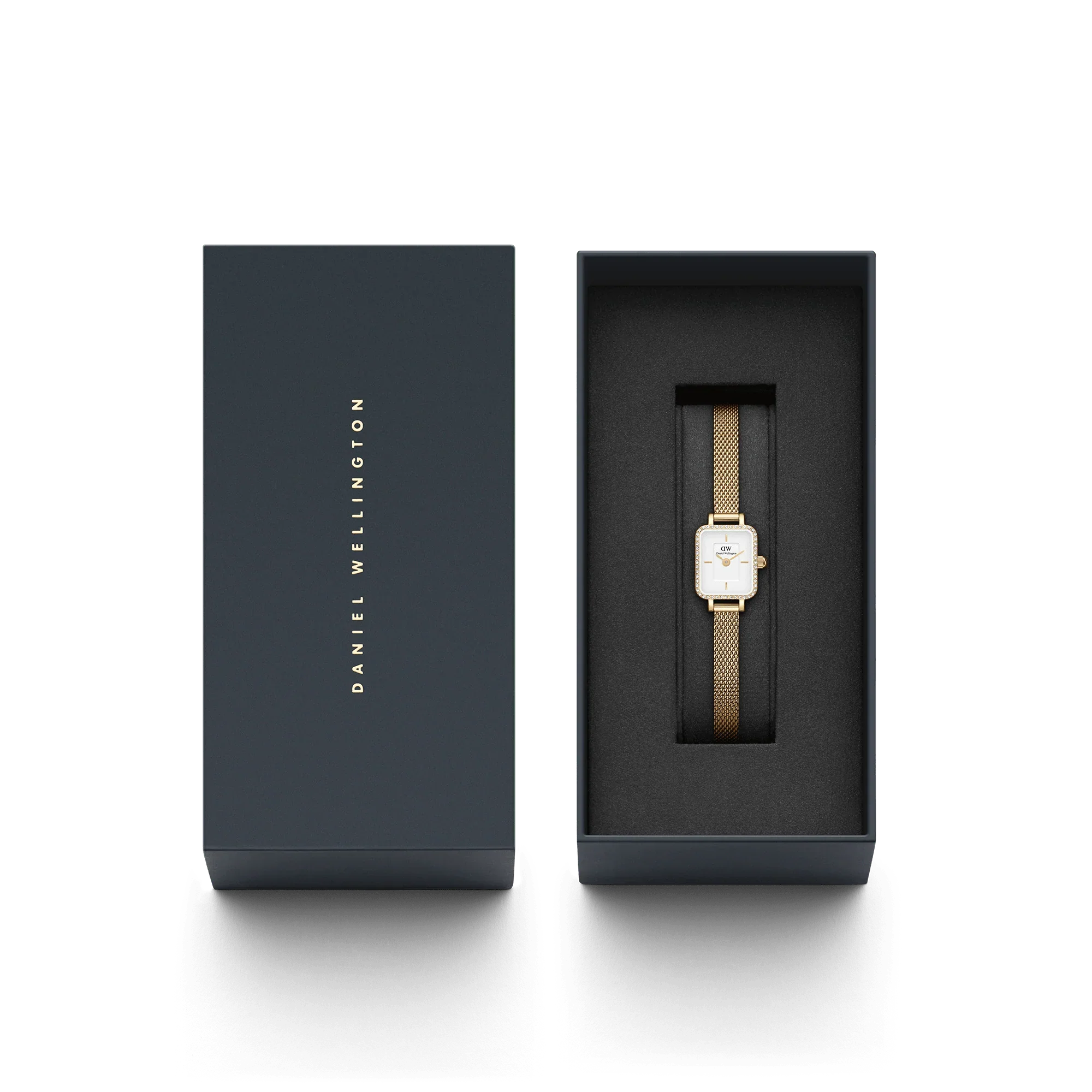Daniel Wellington Quadro Mini Lumine Bezel Gold Watch Dw00100730