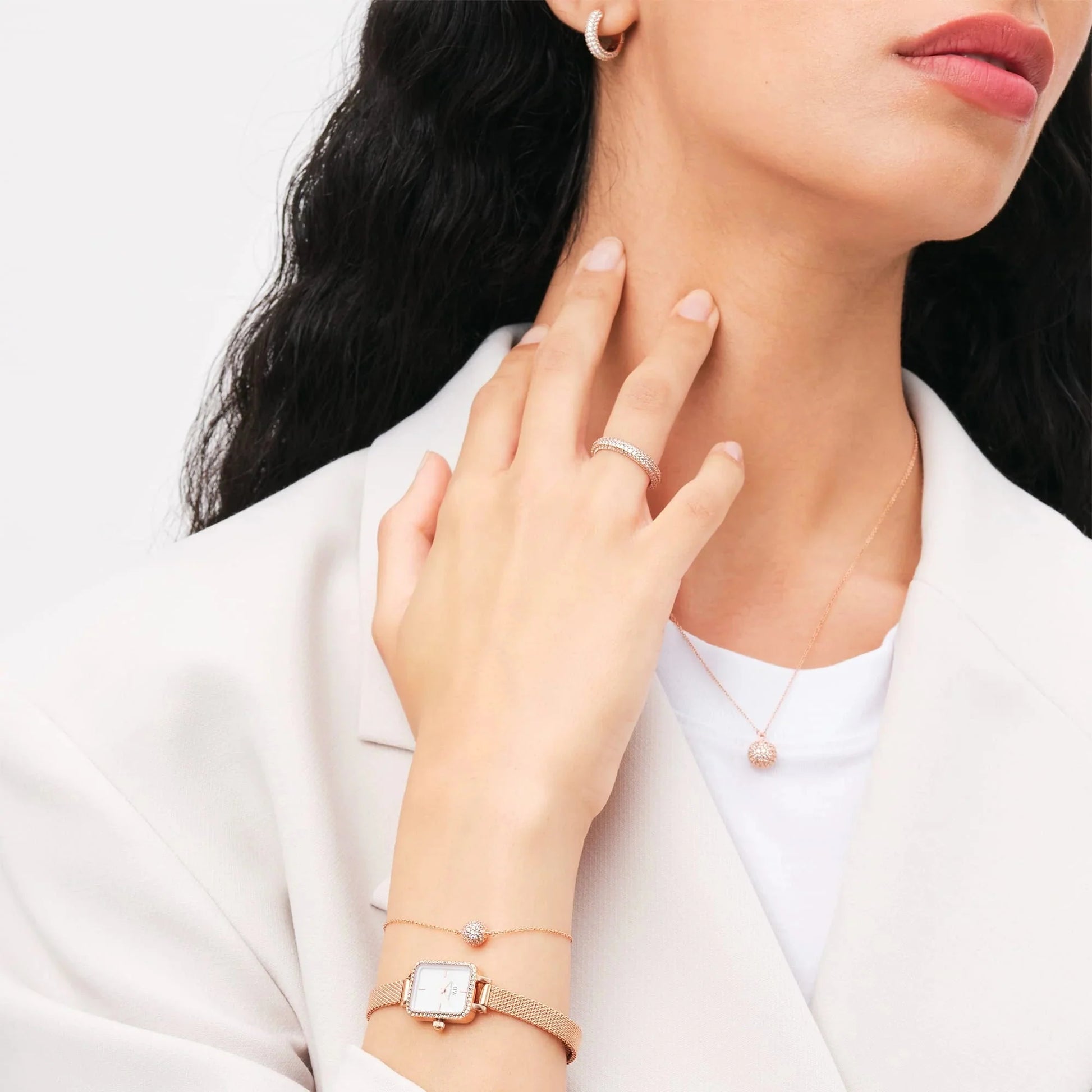 Daniel Wellington Women's Quadro Mini Lumine Bezel Watch DW00100731