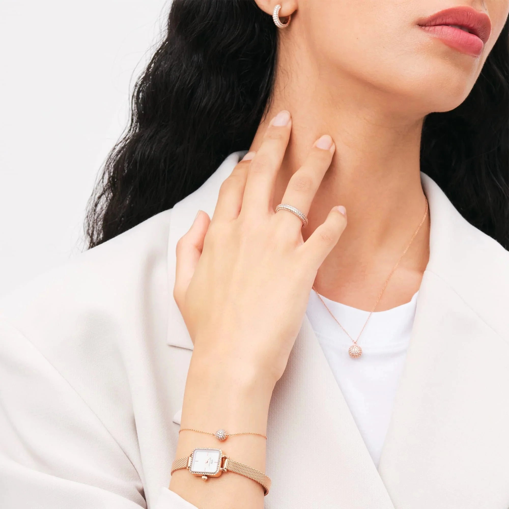 Daniel Wellington Women's Quadro Mini Lumine Bezel Watch DW00100731