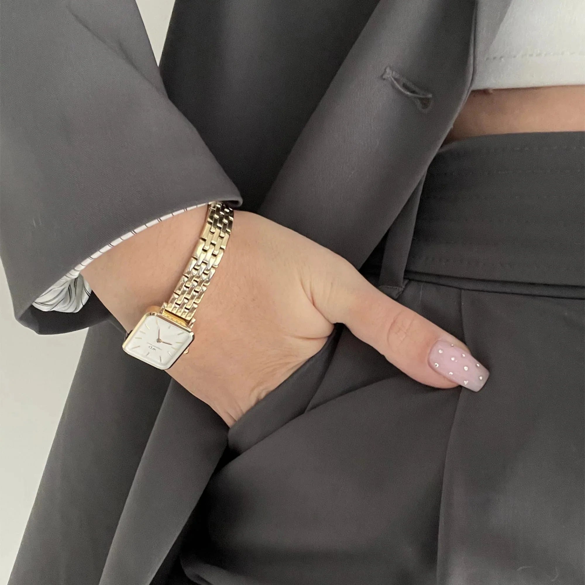 Daniel Wellington Women's Quadro 5-Link Evergold Watch DW00100622