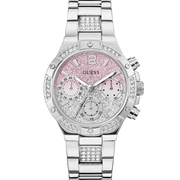Orologio Donna Guess con Cristalli e Quadrante Glitter Rosa GW0950L1