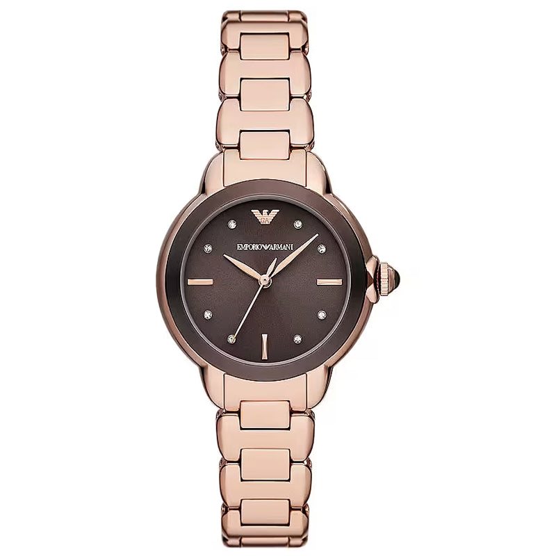 Orologio Emporio Armani AR11570 Solo Tempo Oro Rosa Marrone