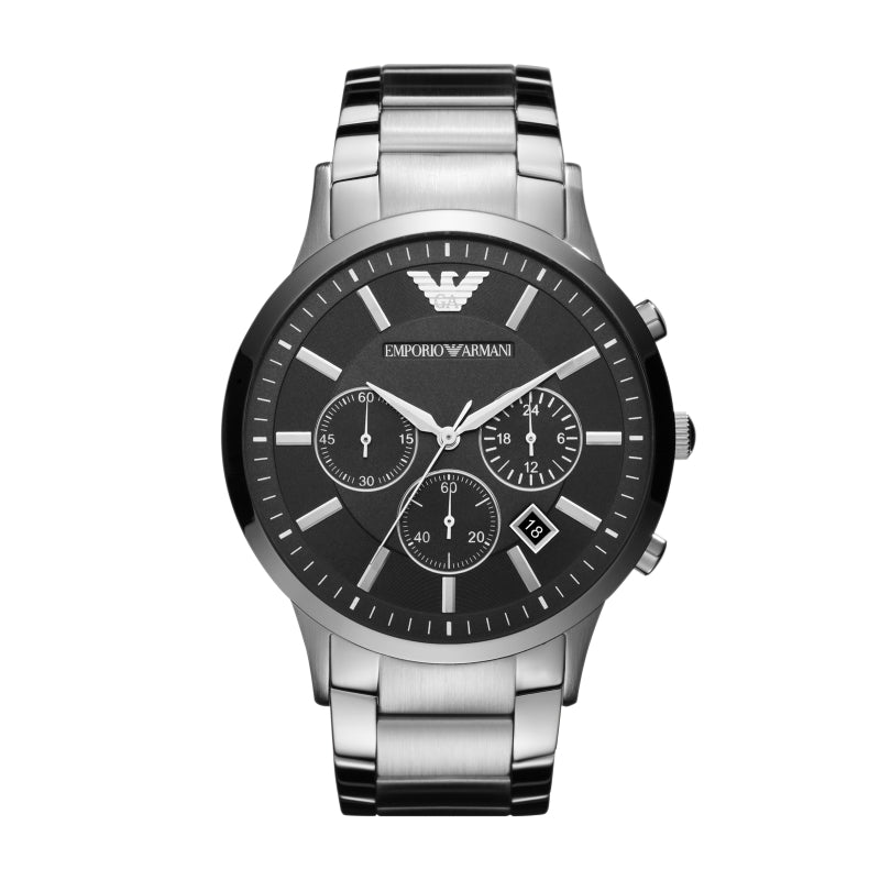 Orologio Emporio Armani AR2460 Cronografo Acciaio Nero