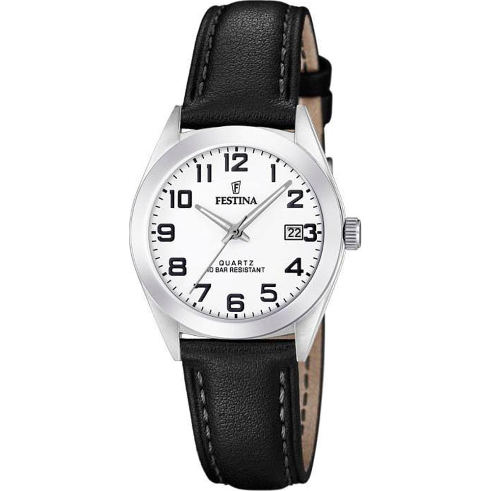 Orologio Festina F20447/1 Solo Tempo Pelle Nera