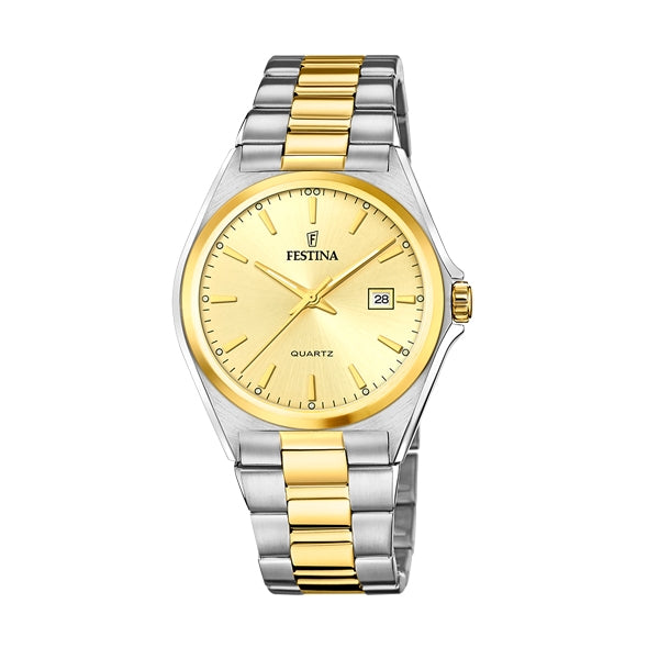 Festina F20554/3 Chronograph Watch Rose Gold Green
