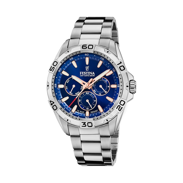 Orologio Festina F20623/2 Solo Tempo Pelle Nera Blu