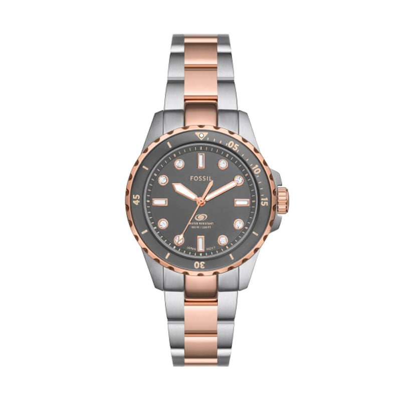 Orologio Fossil Donna ES5348 Oro Rosa Pelle Blu
