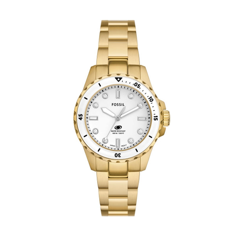 Orologio Fossil Donna ES5350 Oro Rosa Pelle Marrone