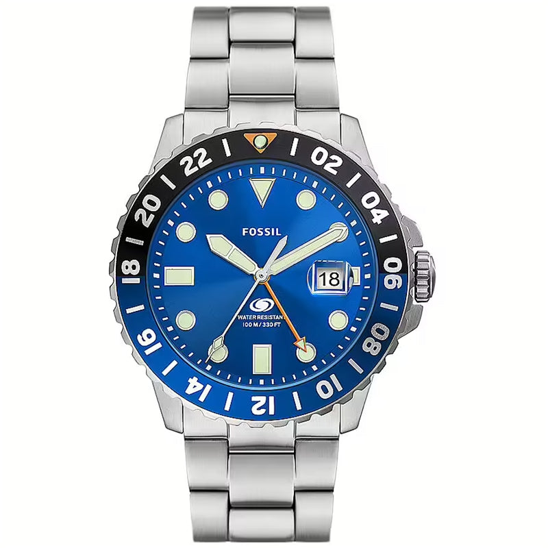 Orologio Fossil Uomo FS5991 Cronografo Pelle Blu