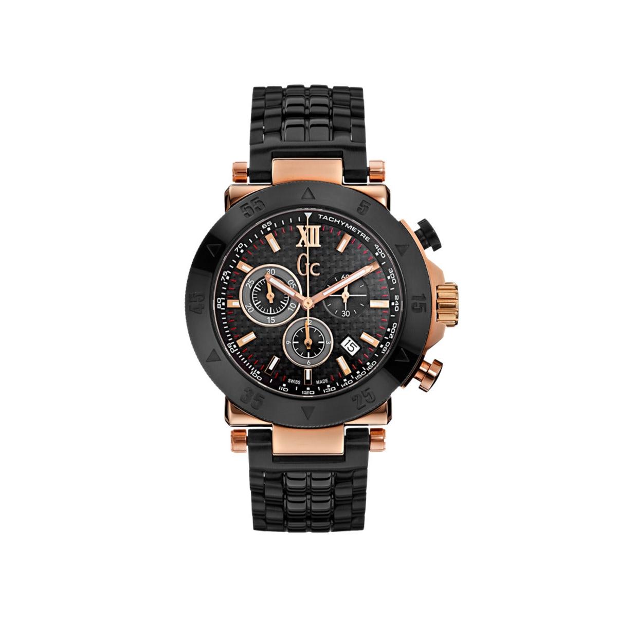 Orologio Gc Uomo X90006G2S Cronografo Acciaio Pelle Nera