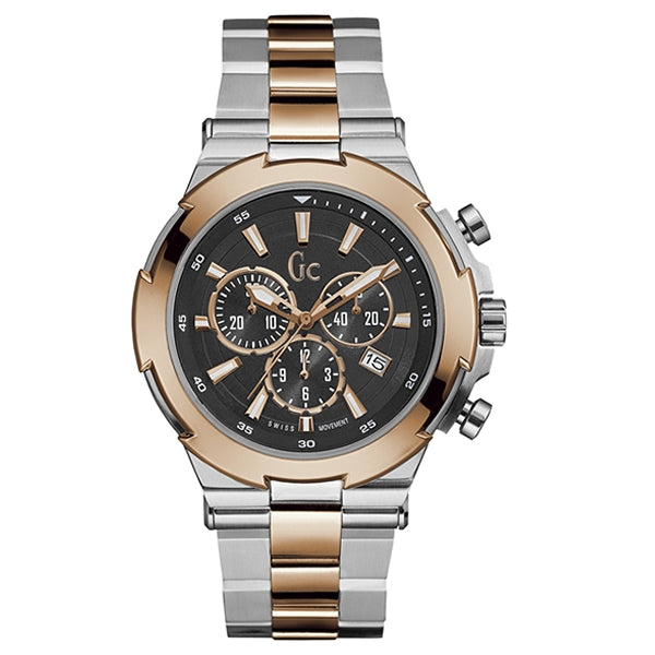 Orologio Gc Uomo Y23003G2 Cronografo Oro Rosa Blu