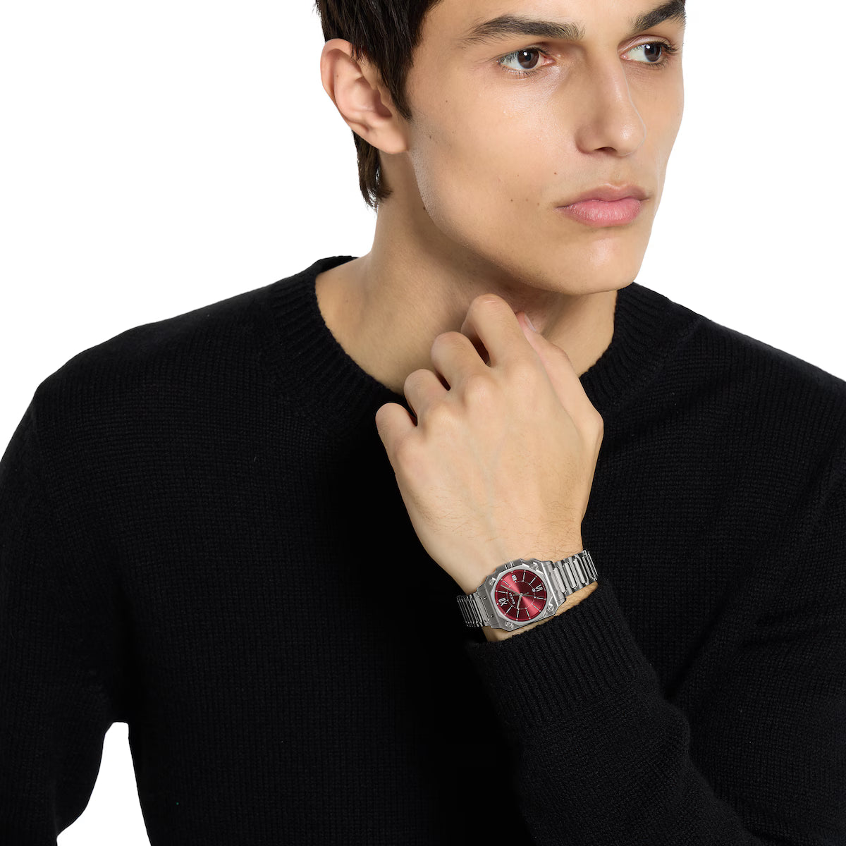 Orologio Gucci G-Flat YA166509 Quadrante Bordeaux Acciaio