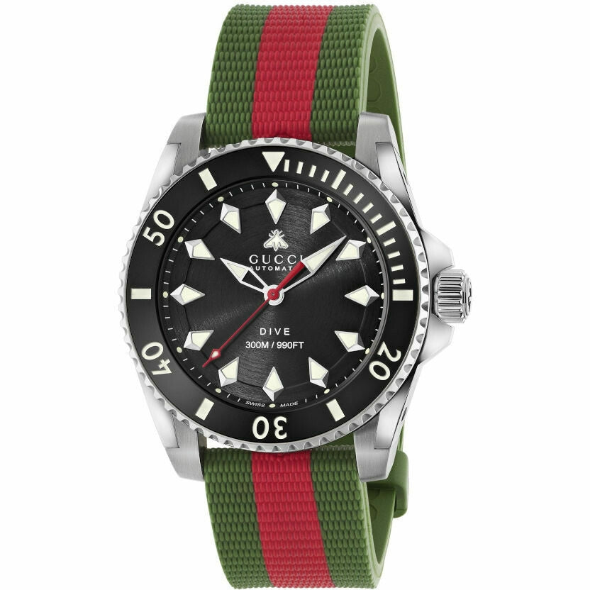 Orologio Gucci Uomo YA136349 Dive Acciaio Gomma Nera