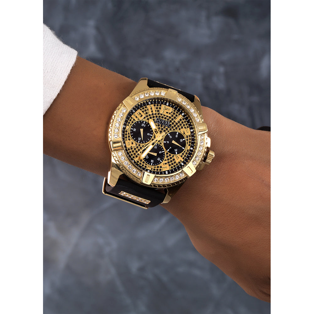 Orologio Guess Uomo W1132G1 Cronografo Pelle Marrone Blu