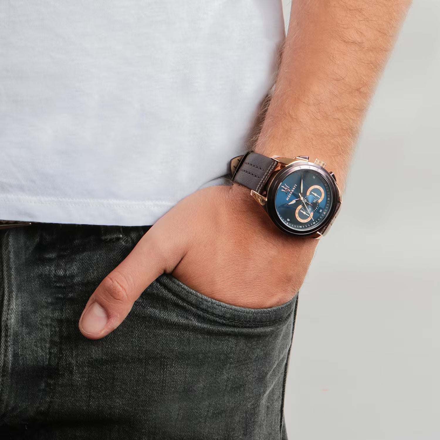 Orologio Maserati Traguardo R8871612024 Cronografo Uomo Cinturino In Pelle