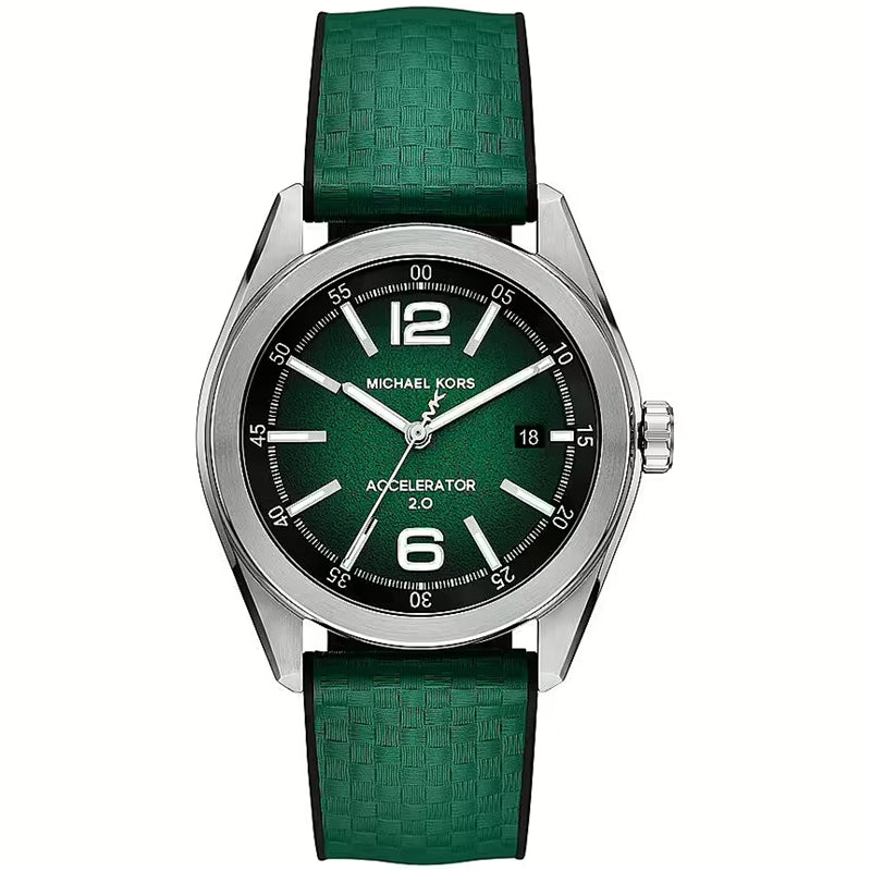 Orologio Michael Kors Accelerator MK9173 Sportivo Acciaio e Silicone Verde