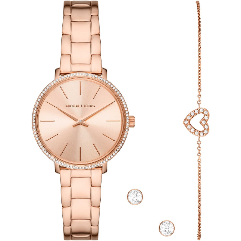 Orologio Michael Kors Donna MK1040 Oro Rosa Cristalli