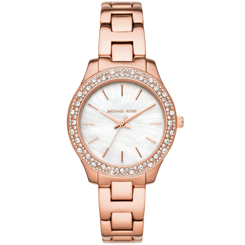 Orologio Michael Kors Donna MK4557 Oro Rosa Pelle Nera
