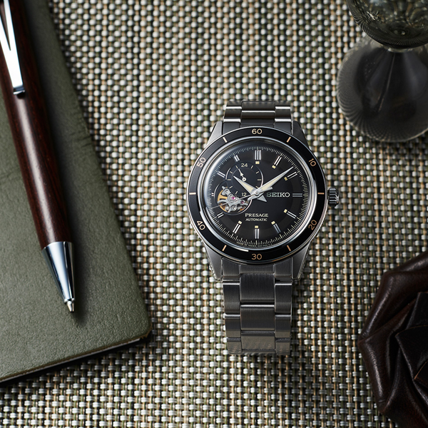Seiko Presage Cocktail Time Open Heart Silver Automatic Watch
