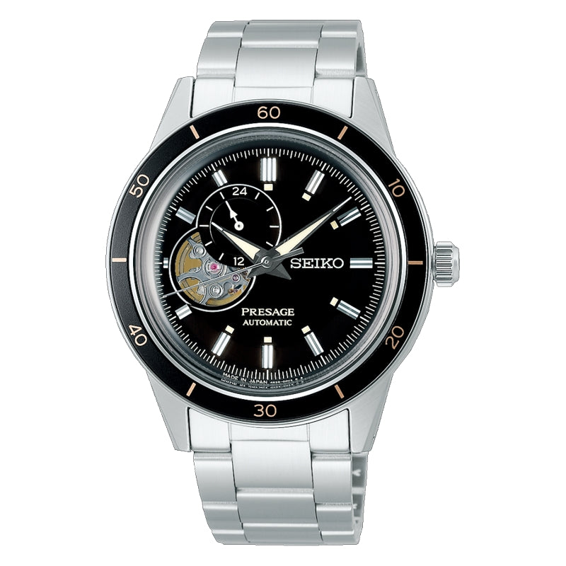Seiko Presage Cocktail Time Open Heart Silver Automatic Watch