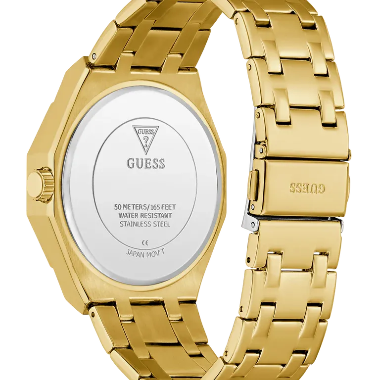 Orologio Uomo Guess Multifunzione in Tono Oro e Cristalli GW0960G2