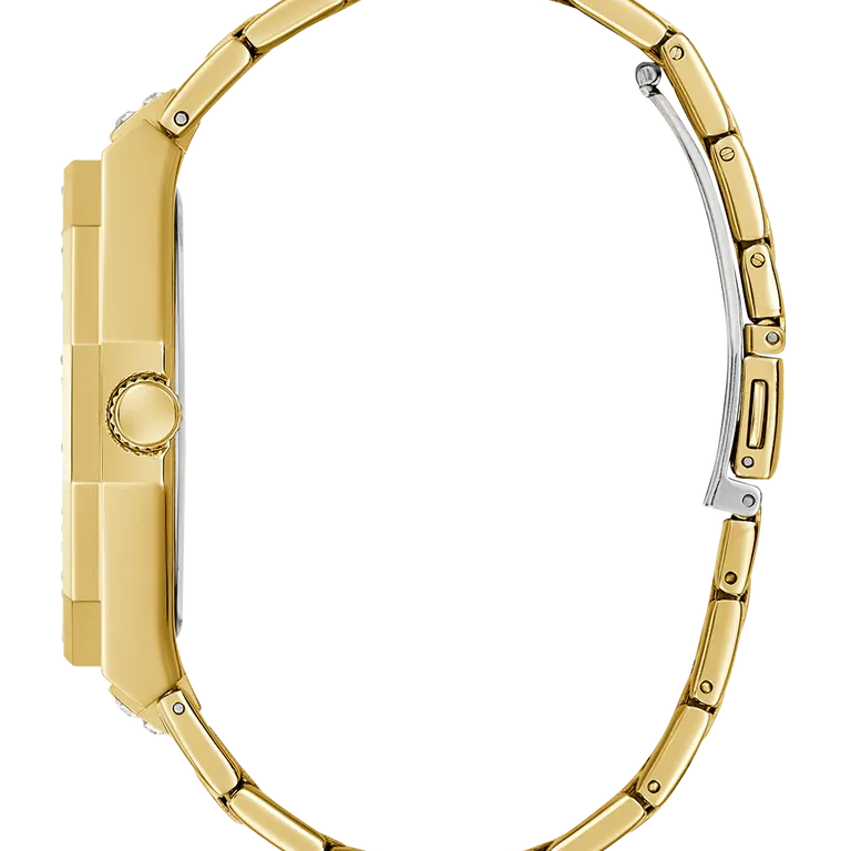 Orologio Uomo Guess Multifunzione in Tono Oro e Cristalli GW0960G2