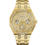 Orologio Uomo Guess Multifunzione in Tono Oro e Cristalli GW0960G2