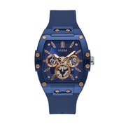 Orologio Uomo Guess Phoenix in Silicone Blu e Oro GW0203G7