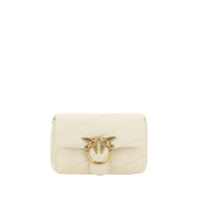 PINKO Love Baby Mini Quilted Shoulder Bag White SS26