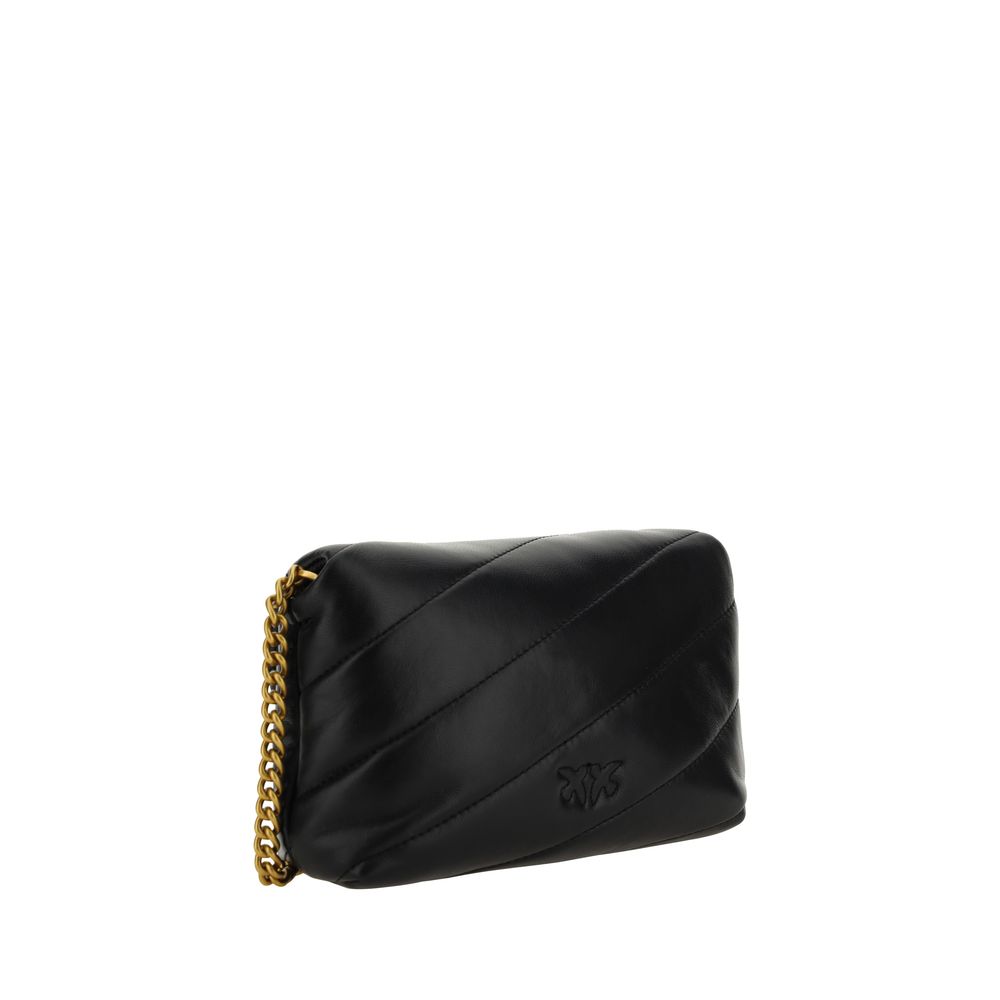 PINKO Love Baby Mini Quilted Shoulder Bag Black SS26
