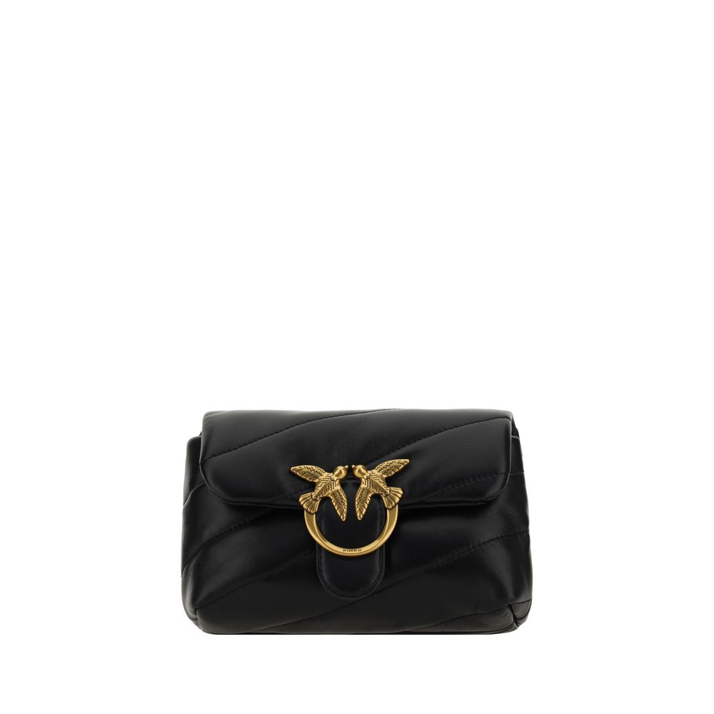 PINKO Love Baby Mini Quilted Shoulder Bag Black SS26