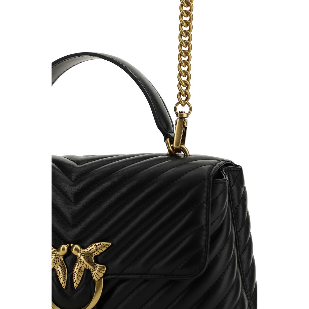 PINKO Love Lady Borsa a Mano Media Trapuntata Nera SS26