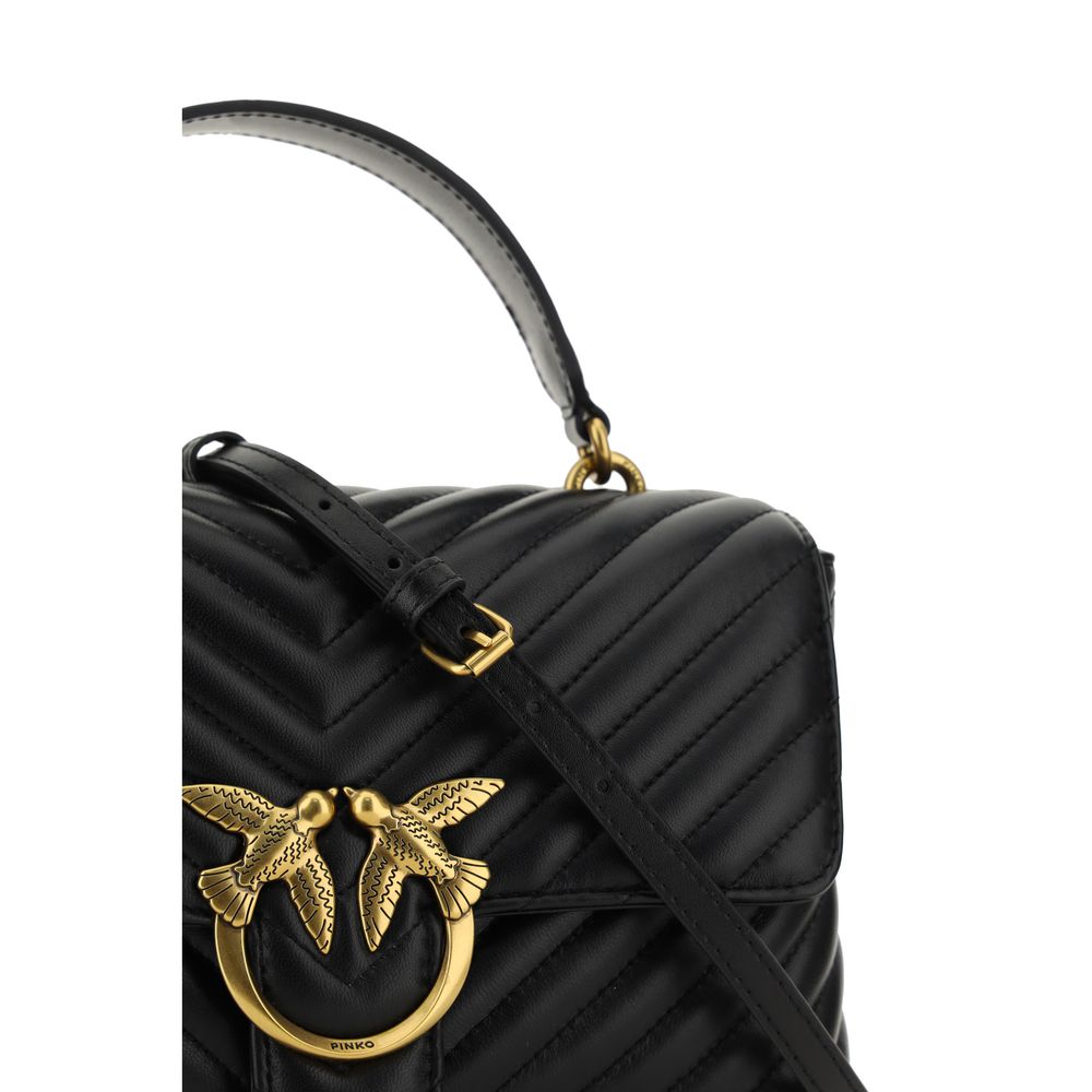 PINKO Love Lady Borsa a Mano Media Trapuntata Nera SS26