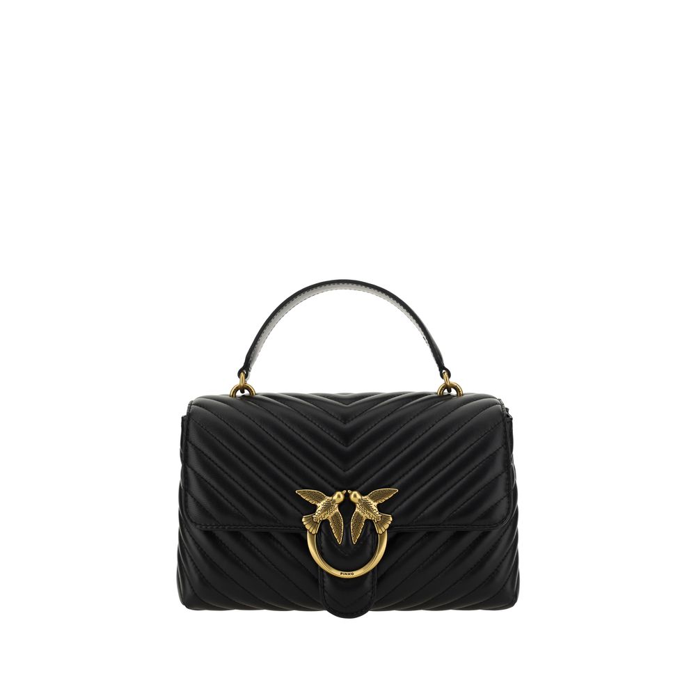 PINKO Love Lady Borsa a Mano Media Trapuntata Nera SS26