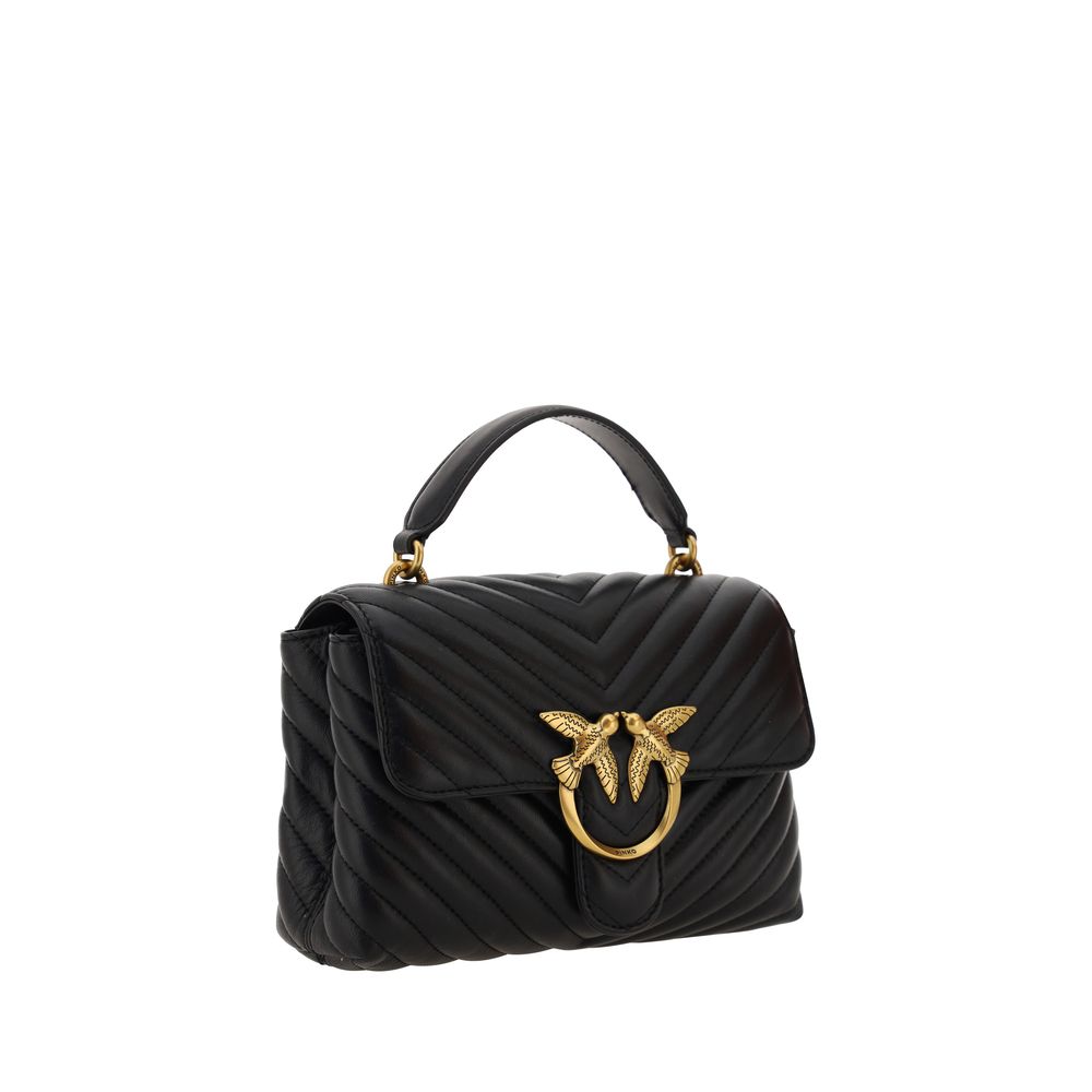 PINKO Love Lady Mini Borsa a Mano Trapuntata Nera SS26