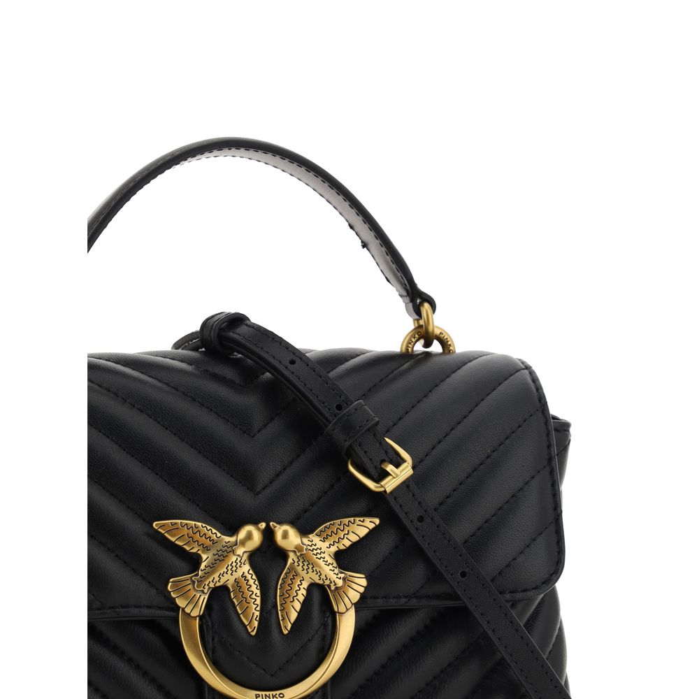 PINKO Love Lady Mini Borsa a Mano Trapuntata Nera SS26