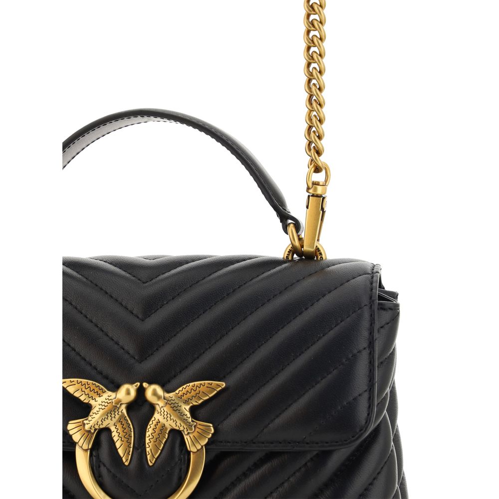 PINKO Love Lady Mini Borsa a Mano Trapuntata Nera SS26