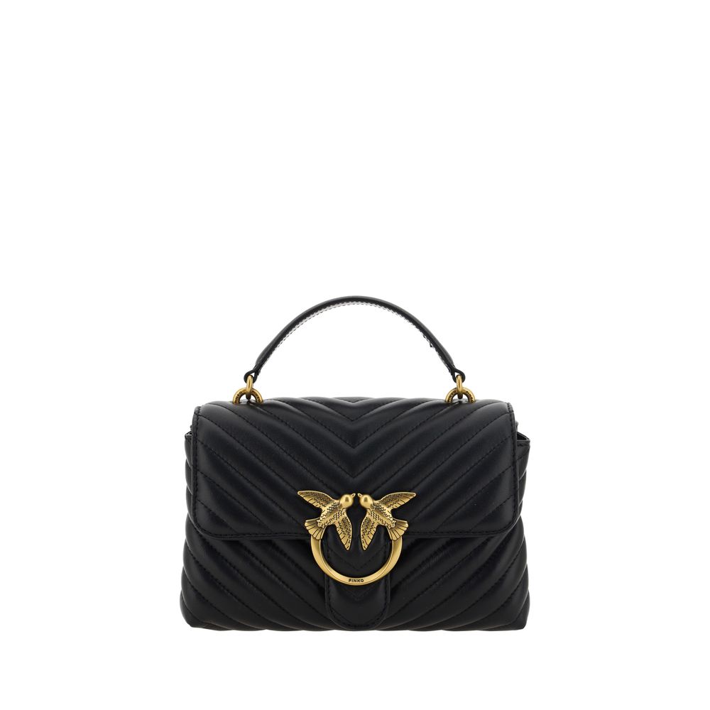 PINKO Love Lady Mini Borsa a Mano Trapuntata Nera SS26