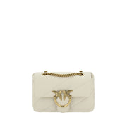 PINKO Love Mini Puff Borsa a Tracolla Trapuntata Bianca SS26